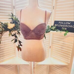 RACHEL Rachel Roy Lace Bra in Purple